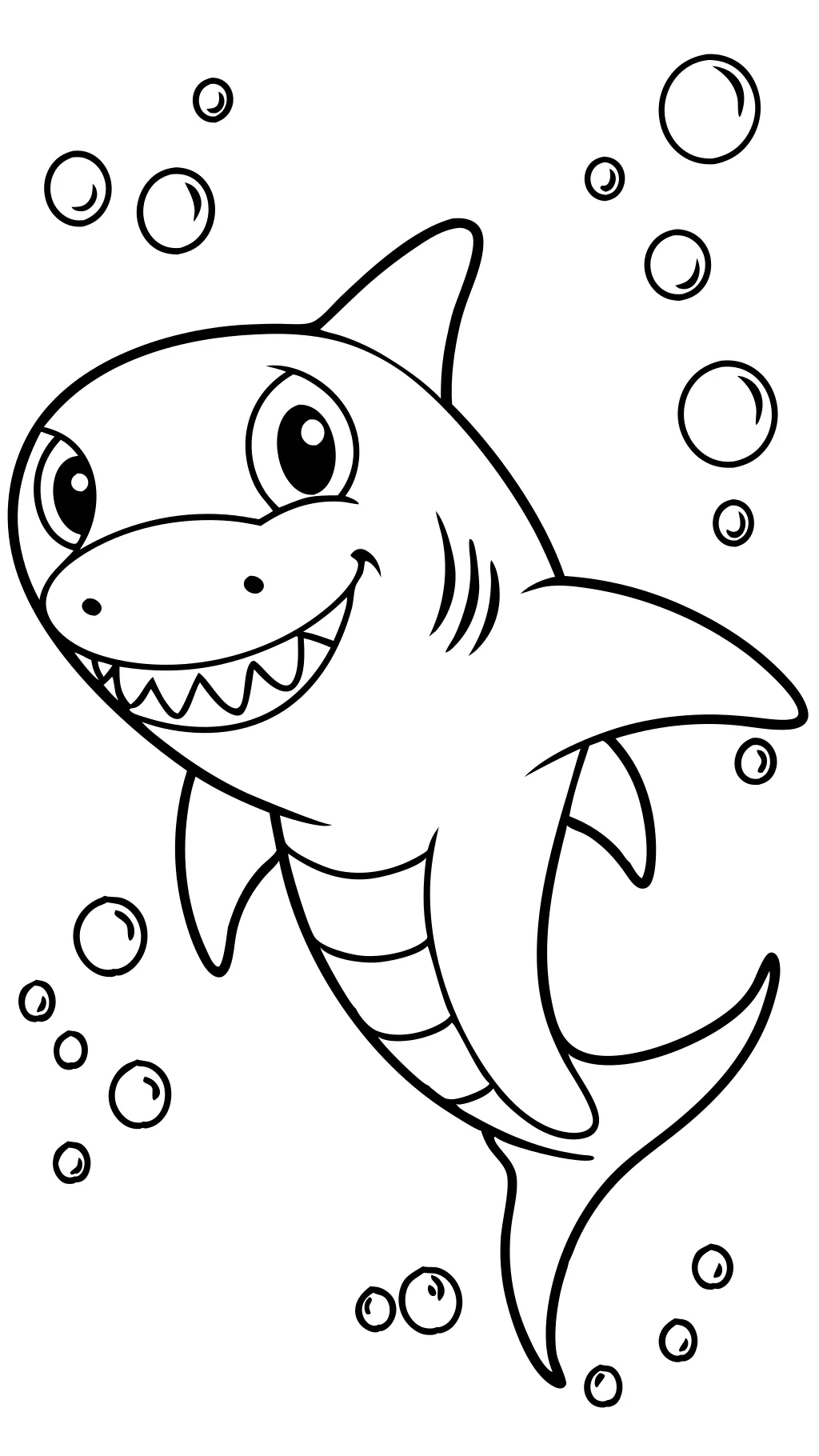 coloriages de requin faciles